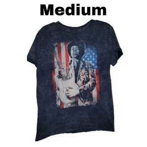 Jimi Hendrix acid wash tshirt - medium karl ferris collection